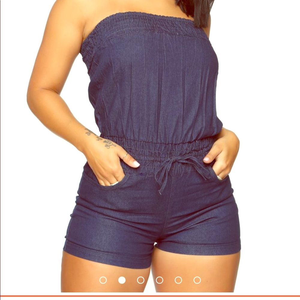 Fashion nova Alice denim romper by boom boom jeans